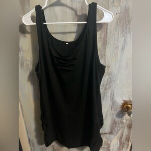 Women’s plus size black tank top